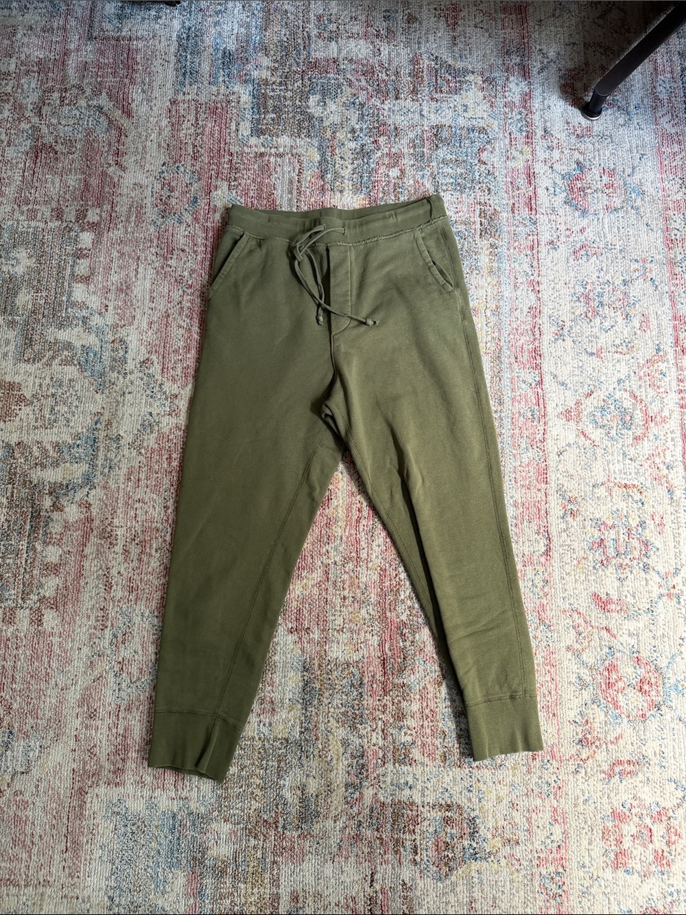 Nili Lotan Olive Green Track Joggers-S